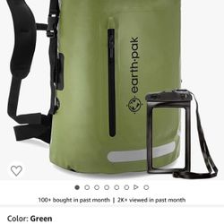 30L Earth Pak Dry Backpack And Phone Case