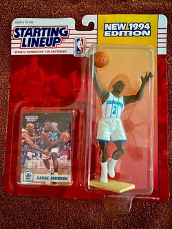 1994 Starting Lineup Larry Johnson Charlotte Hornets Figure