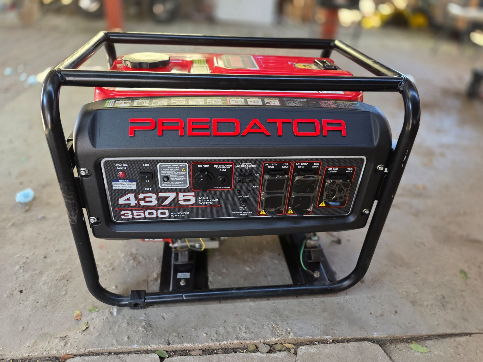 Predator 4375 Watt Gas-Powered Portable Generator with CO SECURE ...