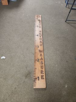 Child growth ruler home decor peice.