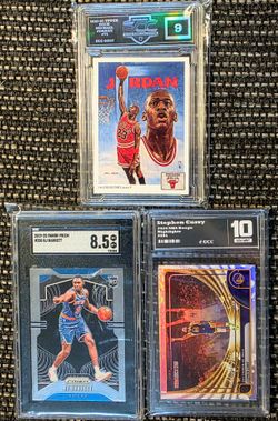 Graded NBA Basketball Card Lot of 3