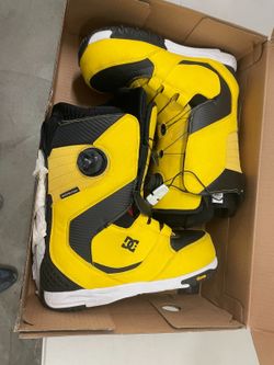 DC Shoes Shuksan Snowboard Boots Mens US 10 Yellow BOA Vibram ADY0100047