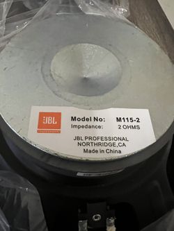JBL M115-2 2 OHMS 15" Speakers/Woofers