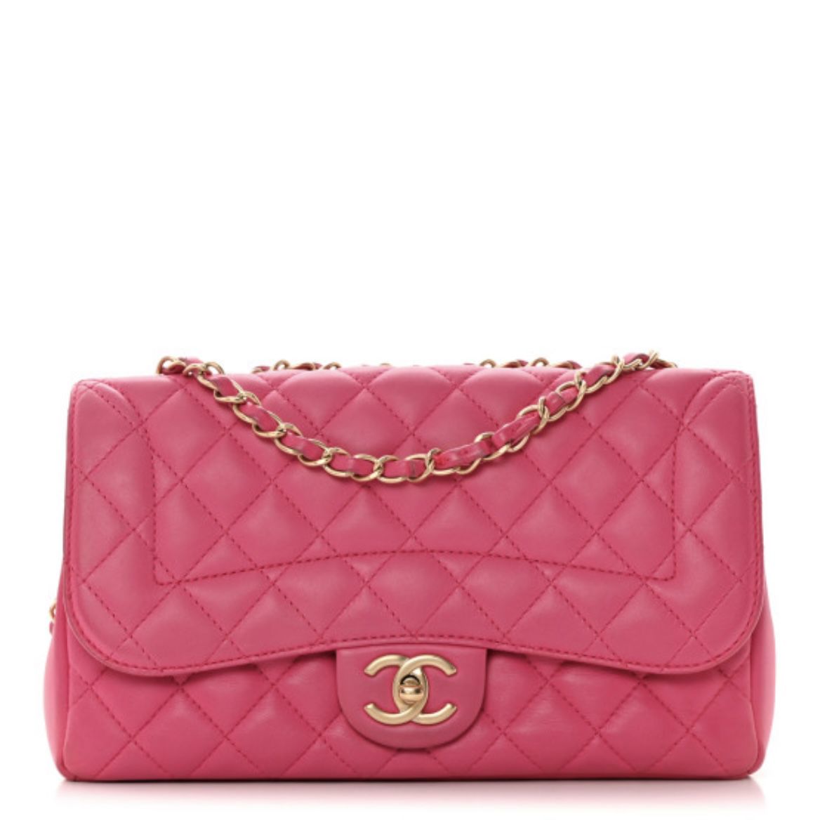 Chanel Lambskin Quilted Medium Mademoiselle Chic Flap Pink