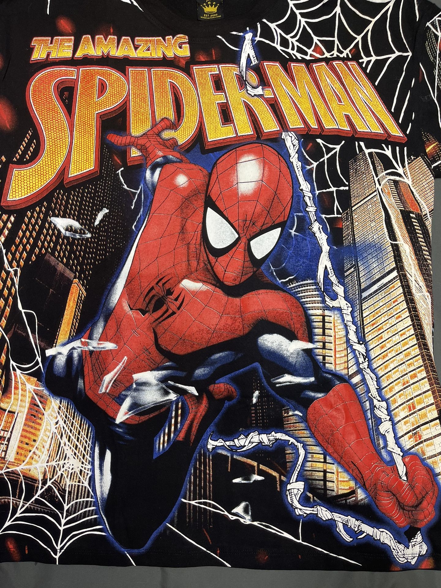 The Amazing Spiderman Marvel Modern Boot AOP T Shirt Size XL