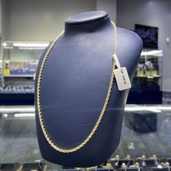 10k Gold rope chain 20 inches 3.2mm