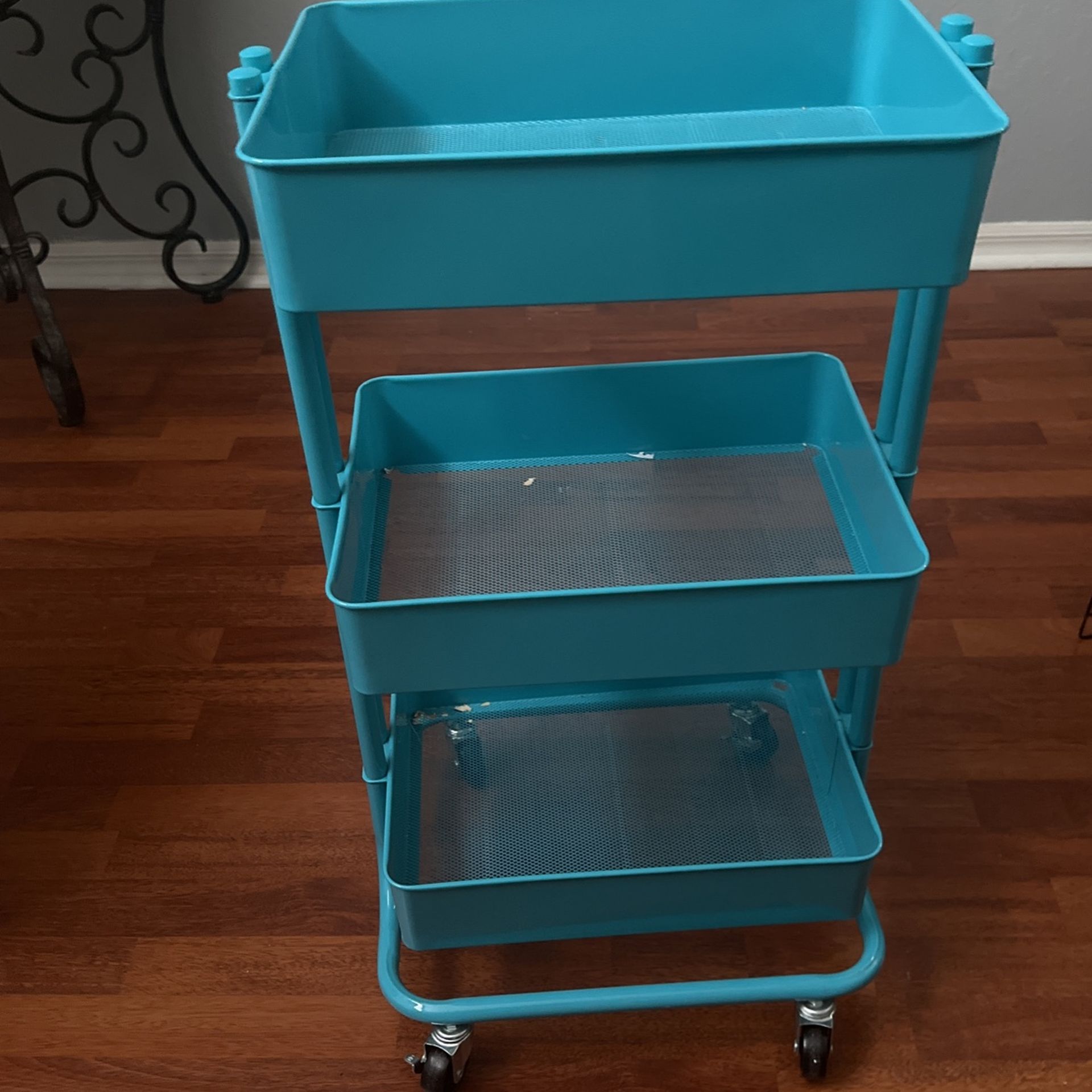 Lexington 3-Tier Rolling Cart by Simply Tidyâ„¢ Turquoise