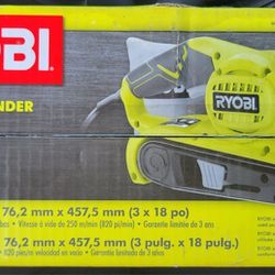 New In Box - Ryobi BE(contact info removed)W  Belt Sander 3" x 18"
