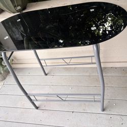 Side Table Black And Gray 