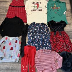 Girls 5t Christmas Clothing Lot 