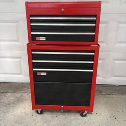 Craftsman Rolling Toolbox-6 Drawer, Fully Restored New—Lower Compartment, Locks/Keys, Side Hndl, 4”Swiv Whls, 