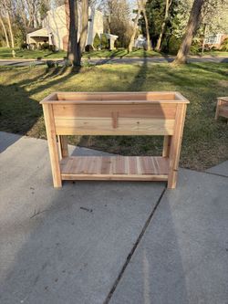 Handmade Raised Cedar planter