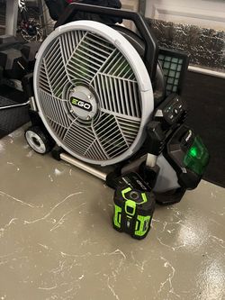 Ego 18 inch mist fan with 2x 2.5 batteries
