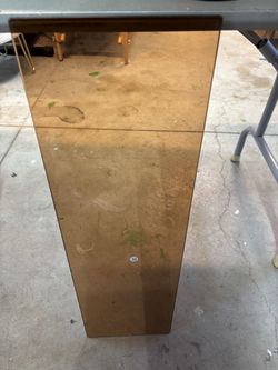 New 28 3/4 x 8 5/8 Brown Smoked Glass Shelf