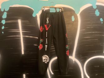 Saint Michael x VLONE Bless Me Sweatpants - Black - S 28x31