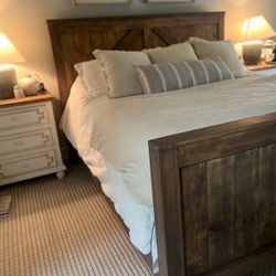California King custom build Wood Rustic Headboard, Footboard & Frame