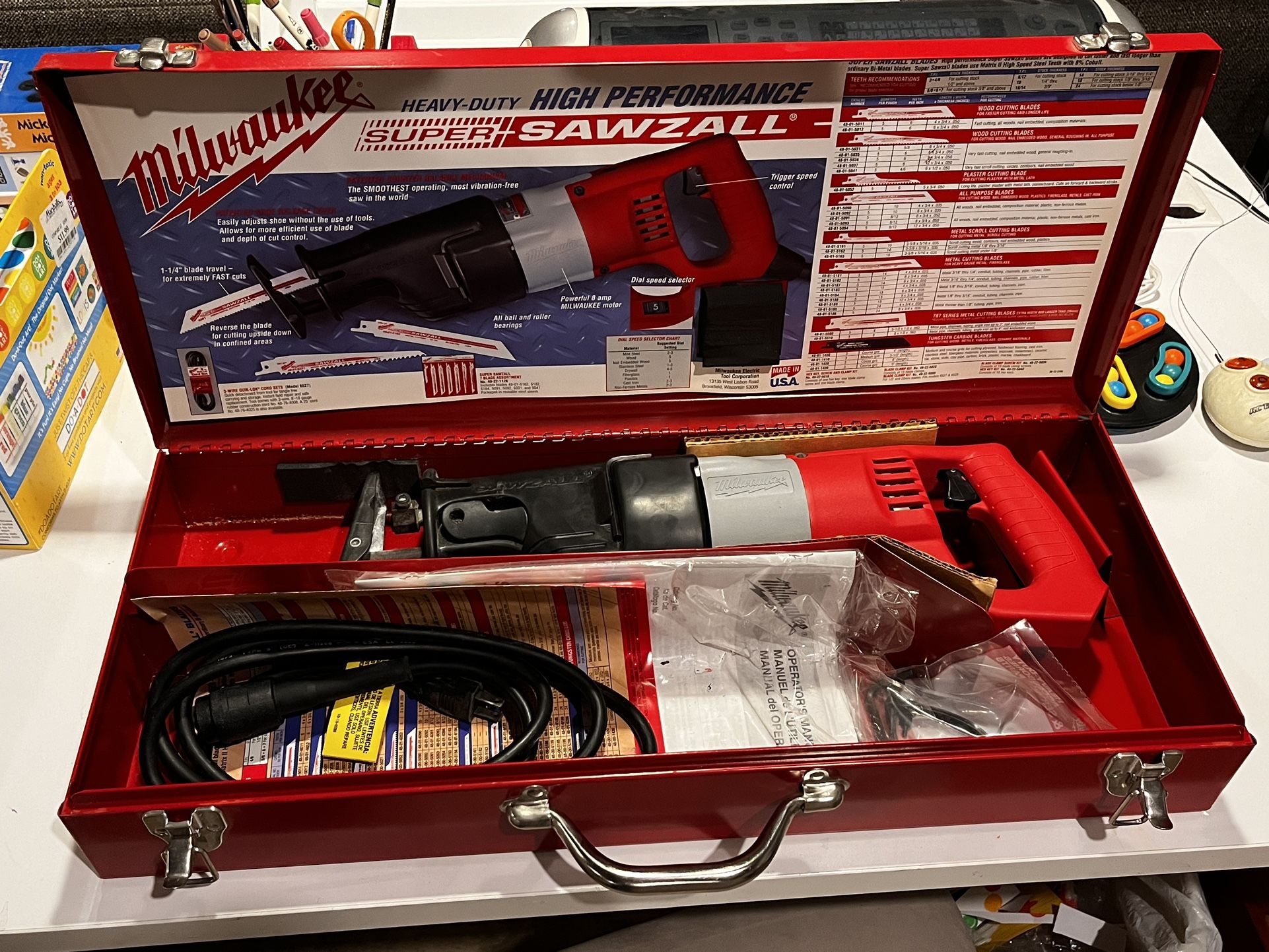 Milwaukee Super Sawzall 6527 w/ Metal Case Reciprocating Saw