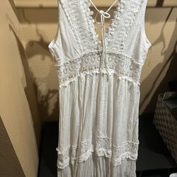 White Summer Long Dress Brand New 