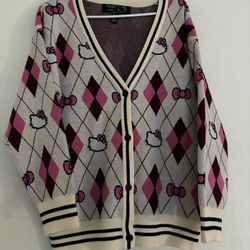 Hello Kitty Argyle Print Cardigan - Forever 21 collection