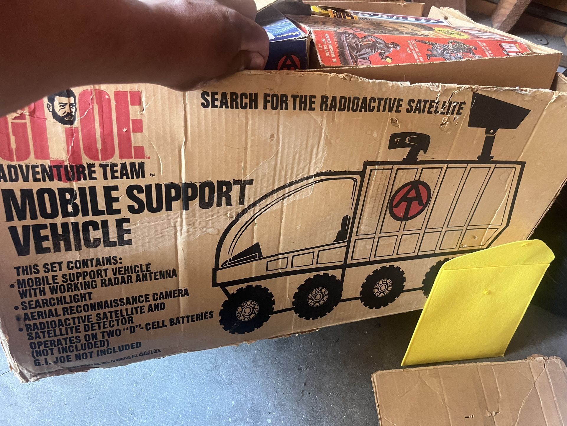 Vintage 1972 GI Joe Adventure Team MOBILE SUPPORT VEHICLE w Box! many parts🔥🔥
