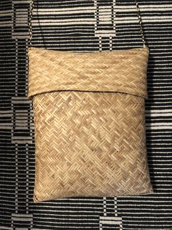 Woven rattan basket or purse or bag