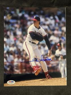 Jim Abbott Signed California Angels Glossy 8x10 PSA Authenticated 