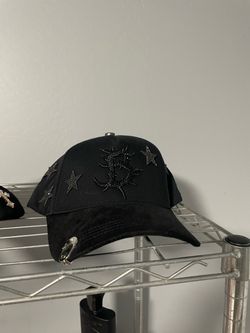 Black Baseball Cap with Star Embroidery