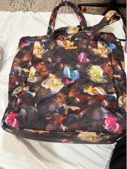 Betsey Johnson Floral Puffer Tote Bag