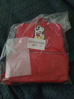 Mickey Mouse backpack, red, new in bag