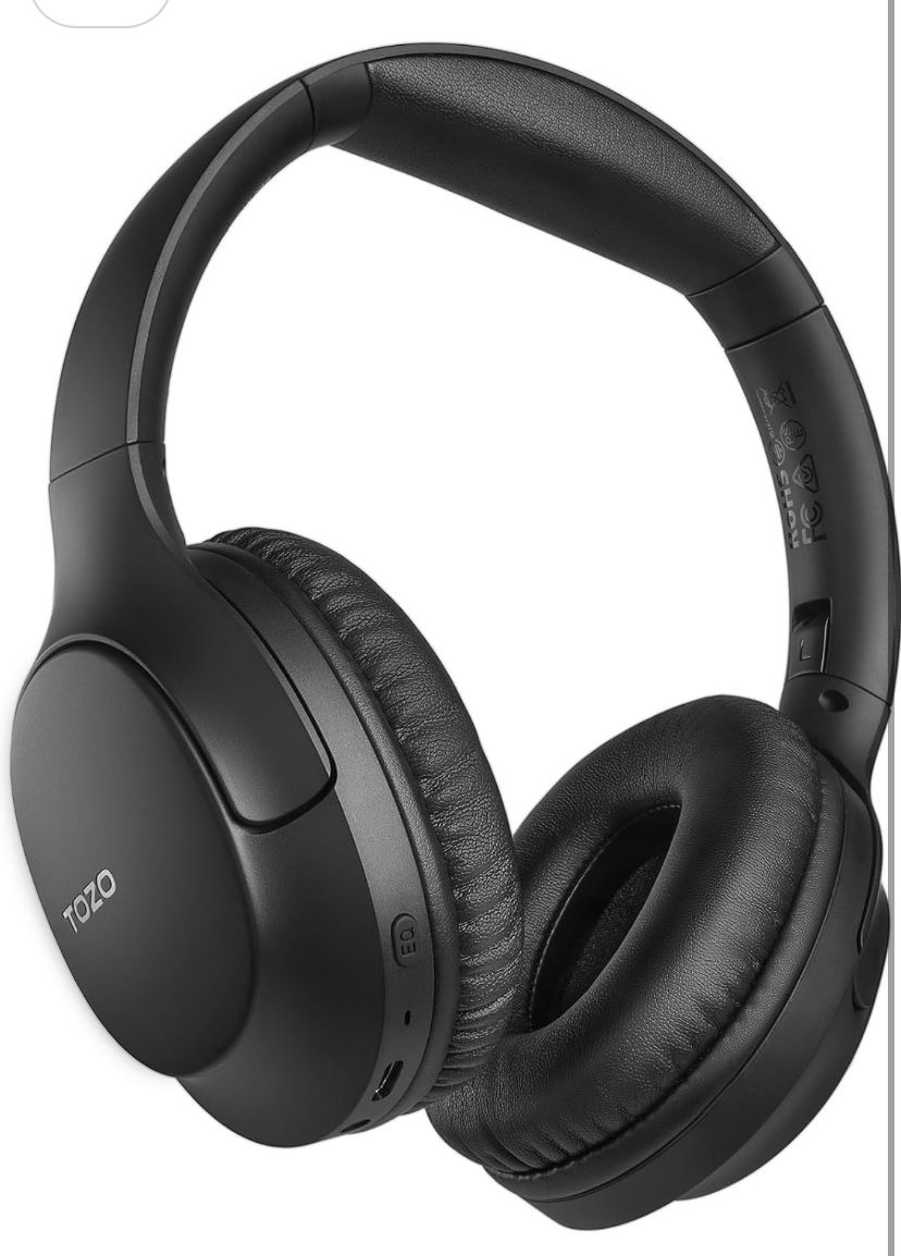 TOZO HA1 Bluetooth 5.4 Over Ear Headphones, 70H Playtime with Mic, Foldable Wireless Headset, Deep Bass Stereo Sound Customizable 32 EQ Music Mode Via