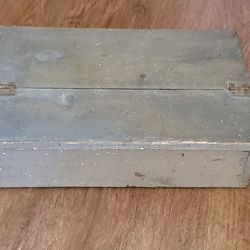 Antique Wood Mail Box - Tool Box - Drop Box