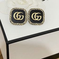 Fashion Letter GG 18K Gold Plated Stud Earrings 925 Silver Post made