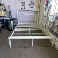 White Full Size Bed Frame 