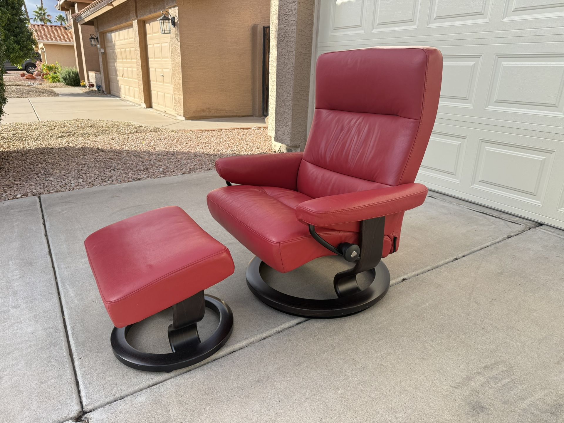 Ekornes Stressless “ Pacific “ Recliner and Ottoman