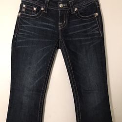 Miss Me Women’s Signature Boot Cut Jeans Dark Wash Denim Size 26 x 31” Inseam