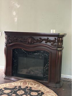 Electric touch panel fireplace/ tv stand