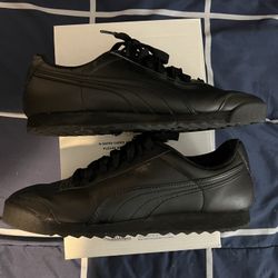Mens Puma Roma Sneakers Size 10 All Black 