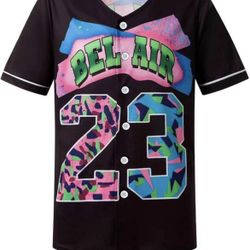 New Bel Air 23 Baseball Jersey Size Adult S- Unisex