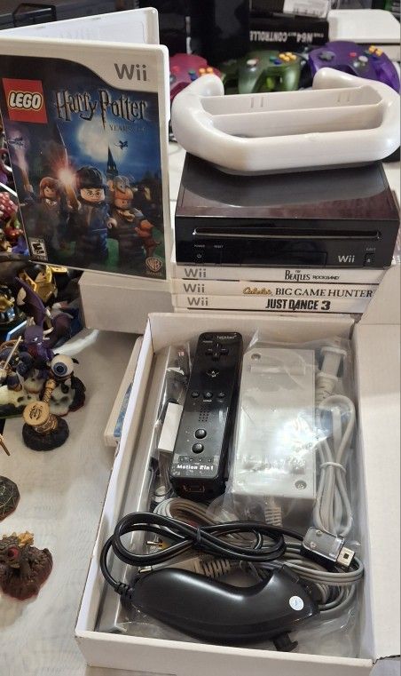 Black Nintendo Wii System Console