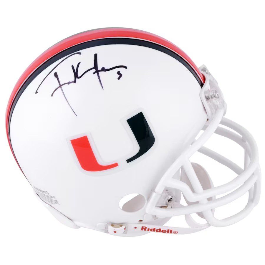 University Of Miami Hurricanes Football Helment The U, Signed By Frank Gore