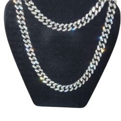 Silver and Gold Cuban Link Sets