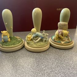 3 Winnie The Pooh Brown Bag Cookie Art Stamp 1990’s . Pre-owned