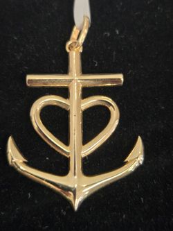 10kt Anchor charm