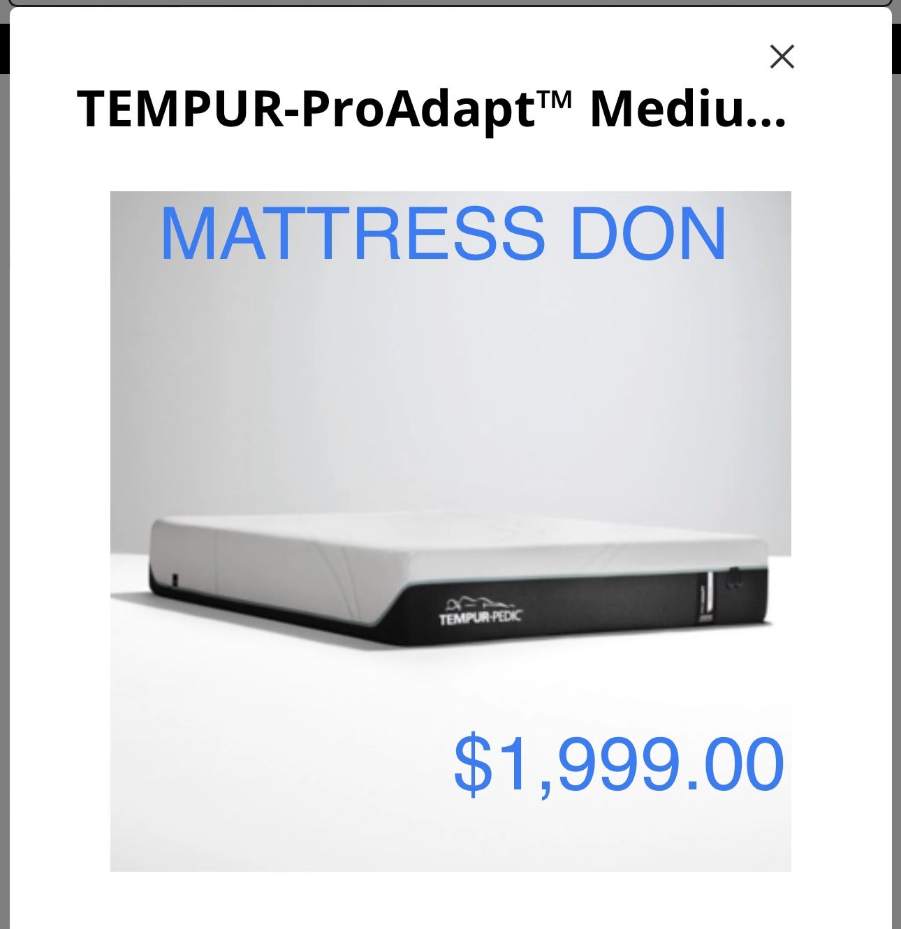 King Queen Size Tempurpedic ProAdapt, ProBreeze, LuxeBreeze Mattress Pro Breeze /Luxe Adapt /Pro Adapt /Adapt /cloud /Tempur pedic contour Supreme