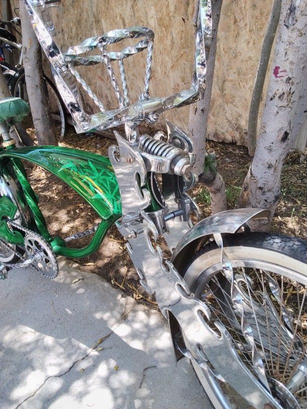 1969 Schwinn Stingray Custom Lowrider Bike, Metalflake Paint, (20") Lots Of Chrome Parts