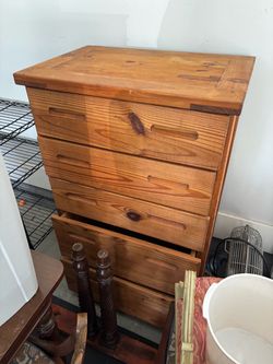 Solid Pine Five Drawer Dresser