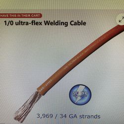 1/0 AWG Ultra Flex Welding Cable Orange