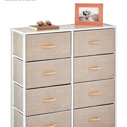 8-Drawer Lightweight Dresser Storage Unit Organizer With Fabric Drawers