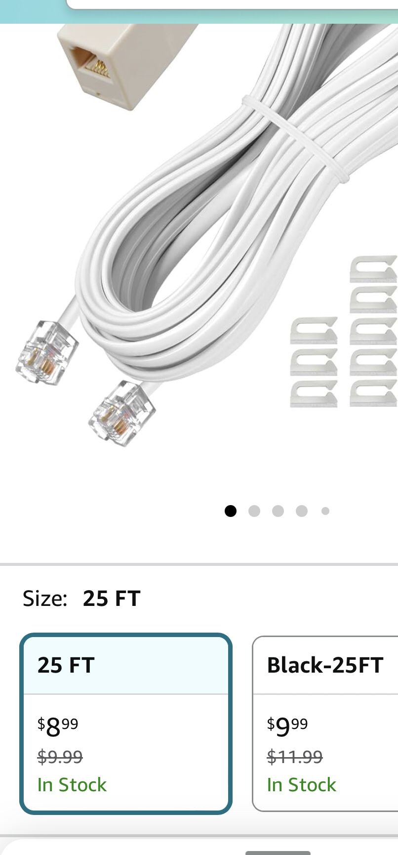 Phone extension Cord Telephone Cable