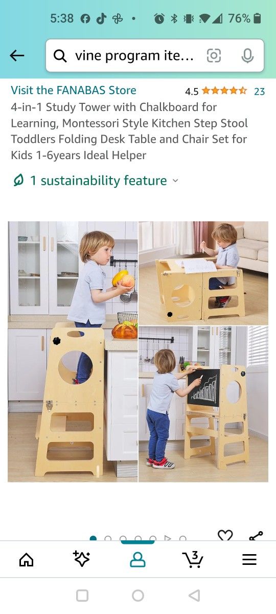 Brand New Inbox Countertop Helper With Built-in Desk For Your Little One